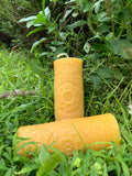Flower design candle